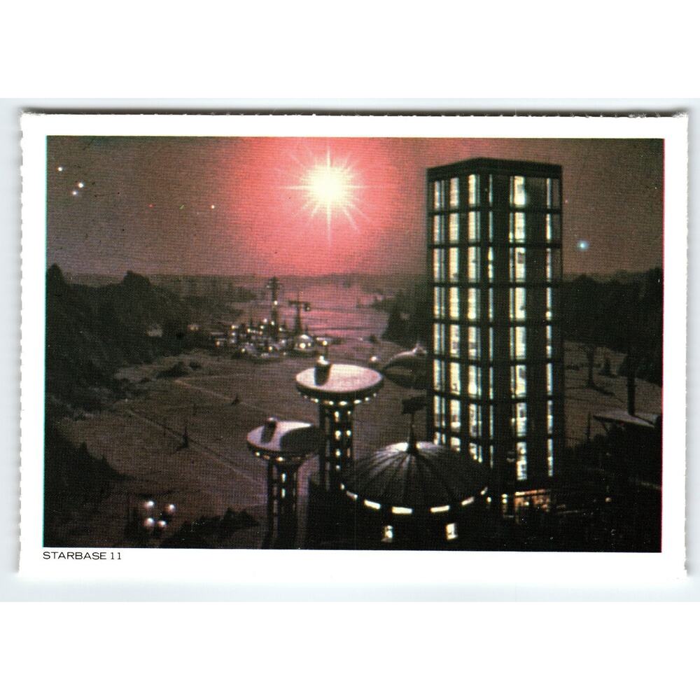 1977 Star Trek Starbase 11 Chrome Postcard Captain Kirk Trial Scene